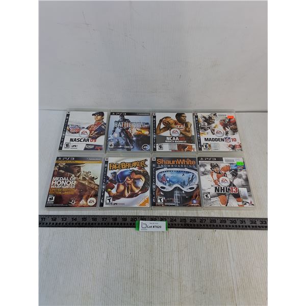 (8) PS3 Video Games