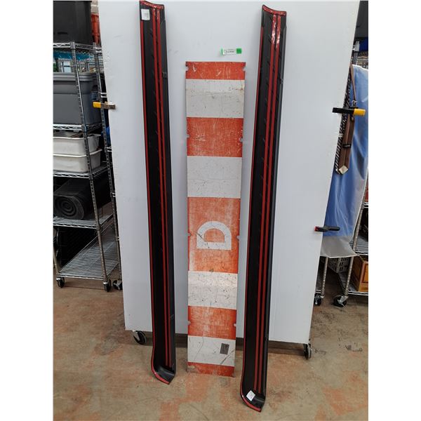 *(2) Bushwacker Chevy Bed Rails (2) Right Side,  81", D Metal Sign - PICKUP ONLY