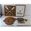 Image 1 : (2) Wooden Framed Photos, Wooden (2) Full Wooden Signs/Decor - Up to 14"x 14"