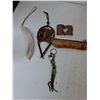 Image 5 : Assorted Indigenous Themed Keychains, Ceramic Pitcher w/ Indigenous Symbols, & Animal Stautes