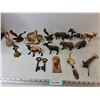 Image 1 : (4) Decorative Animals Statues, (7) Toy Animals, & Canadian Bottle Opener