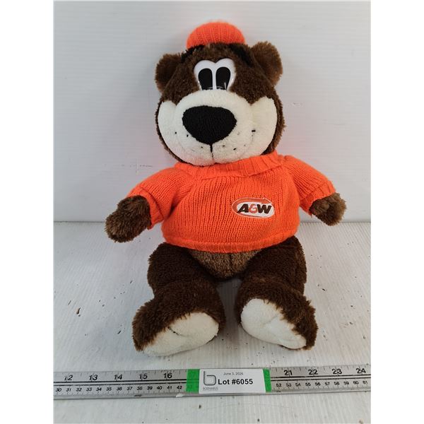 Vintage A&W Root Beer Plush Toy-"Rooty the Great Root Bear"