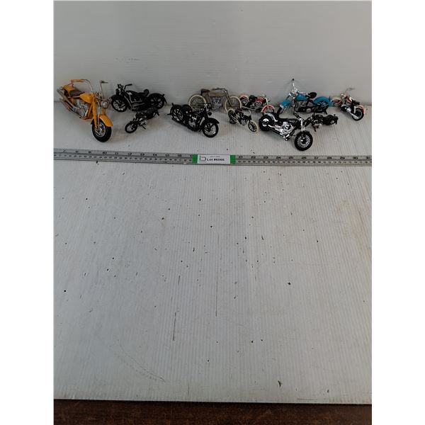 (11) Various Sizes of Toy/Ornamental Motorcycles