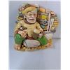 Image 3 : (2) Vintage Ceramic/Chalkware Wall Hangers,(2) Wood Coasters,Light