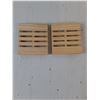 Image 4 : (2) Vintage Ceramic/Chalkware Wall Hangers,(2) Wood Coasters,Light
