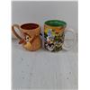 Image 6 : Vintage Donald Duck Plastic Coin Bank,(4) Assorted Themed Mugs