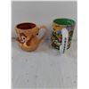 Image 7 : Vintage Donald Duck Plastic Coin Bank,(4) Assorted Themed Mugs