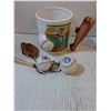 Image 3 : Baseball Themed Lot: Blue Jays Cards,Keychains,Mug,Thermometer,Frame,Wood Sign and more