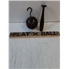Image 5 : Baseball Themed Lot: Blue Jays Cards,Keychains,Mug,Thermometer,Frame,Wood Sign and more