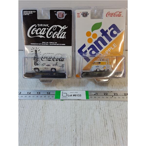 (2) 1:64 Die-Cast-1966 Corvette and 1960 VW Delivery Van