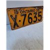 Image 3 : Vintage 1935 Ontario License Plate