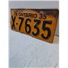 Image 4 : Vintage 1935 Ontario License Plate