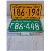 Image 1 : Vintage 1967 and 1969 Saskatchewan License Plates
