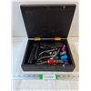 Image 1 : Wine accessory Kit Including a Lever Corkscrew and various stoppers in Decorative Box