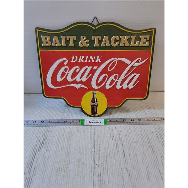 Metal Coca Cola Bait&Tackle Sign