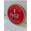 Image 3 : Round Metal Coca Cola Tin Sign