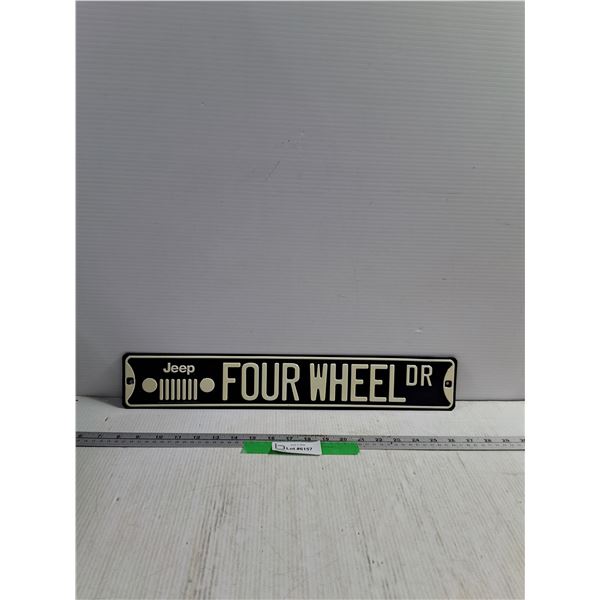Jeep Sign 20x3.25" Metal.