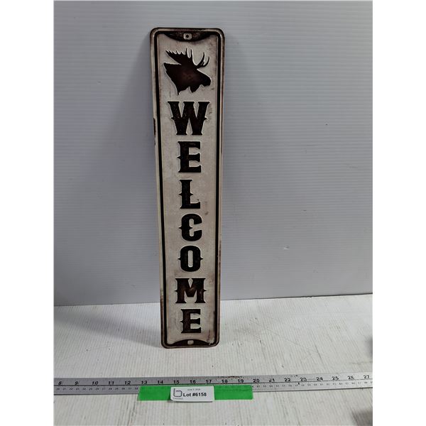 Metal Welcome Sign 20x4"