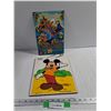 Image 1 : Disney items. Board Mickey Mouse Playskool Puzzle (glued down, Metal Splash Mountain Sign 11 3/4 x7 