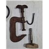 Image 3 : Assorted Metal Items, Clamp, Skeleton Keys