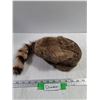 Image 1 : Coon Hat, Rabbitskin and Raccoon Tail  Size Small