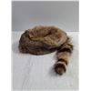 Image 4 : Coon Hat, Rabbitskin and Raccoon Tail  Size Small