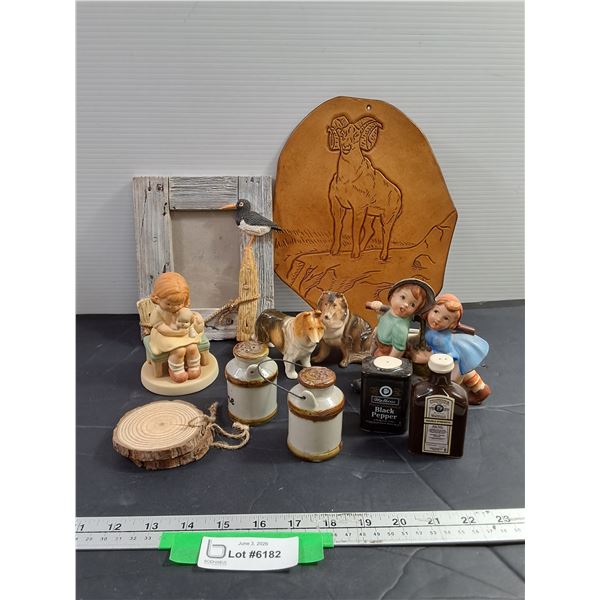 Misc Ceramic Figurines,  Picture Frame, Salf & Pepper Shakers