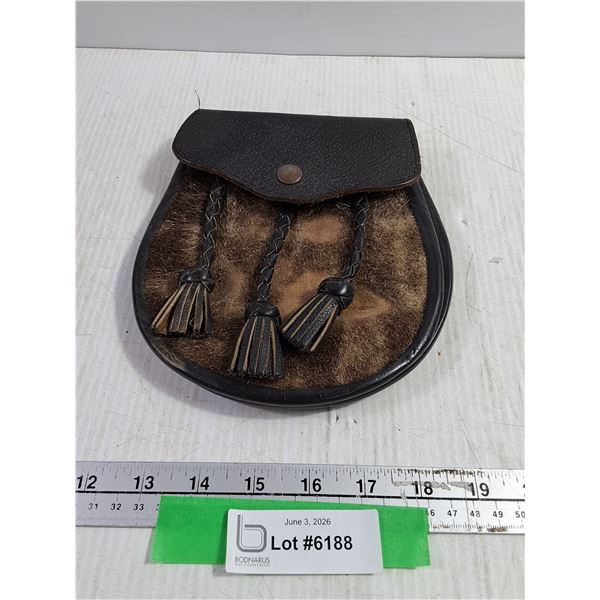 Leather Pouch w/ Fur L&M Highland Outfitters Nova Scotia
