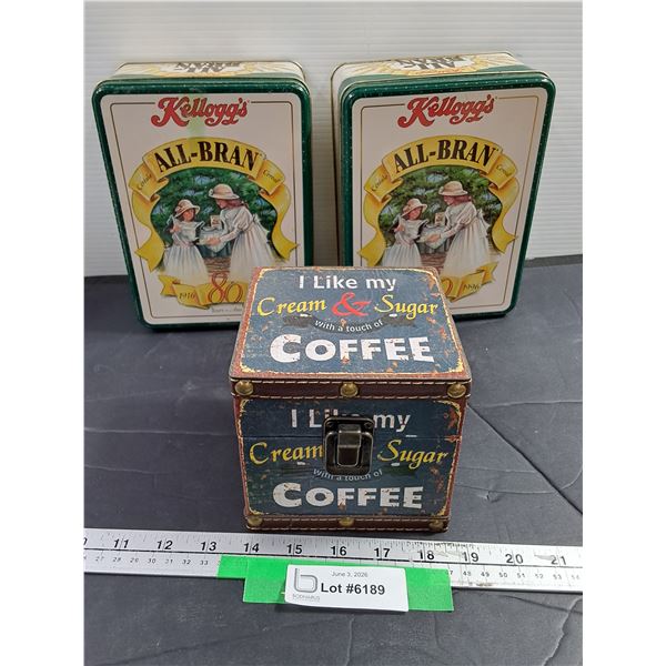 All-Bran Collectible Metal Tins, Box