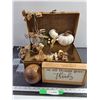 Image 1 : Misc Fall Decor in Cardboard Trunk