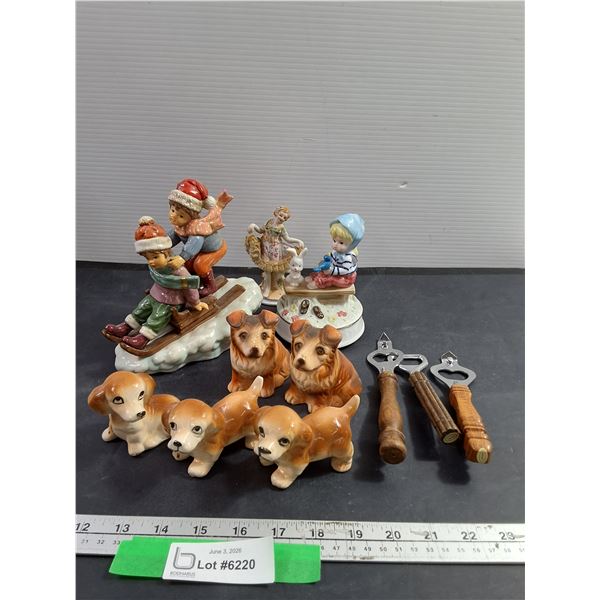 Assorted Ceramic Decor and Bottle Openers. Music Box Works