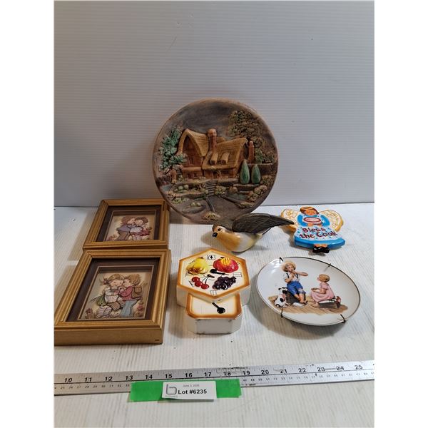 Assorted Ceramic Decor, Wall Pieces
