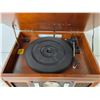 Image 2 : Wooden Record/Tape/CD Player/Radio- Powers On, Can't Ship