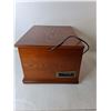 Image 4 : Wooden Record/Tape/CD Player/Radio- Powers On, Can't Ship