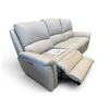 Image 1 : New – Power Reclining Genuine Leather Sofa with Power Headrest – Retail: $3,599