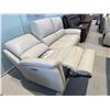 Image 3 : New – Power Reclining Genuine Leather Sofa with Power Headrest – Retail: $3,599