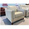 Image 2 : New – Top Grain Leather Chair with Pocket Coils, High Density Foam, Retail: $1299
