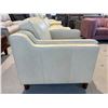 Image 5 : New – Top Grain Leather Chair with Pocket Coils, High Density Foam, Retail: $1299
