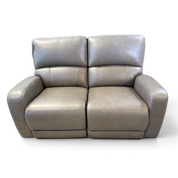 New – Jasper Top Grain Leather Power Loveseat Reclining - Retail: $2699