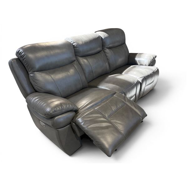 New –  Leather Power Sofa with Zero Gravity Reclining – Retail Price: $2,899