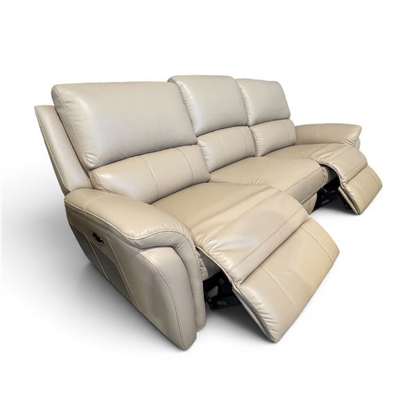 New – Leather All Around Power Sofa with Zero Gravity Reclining – Retail : $3,999