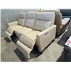 Image 2 : New – Power Reclining Genuine Leather Sofa with Power Headrest – Retail : $3,599