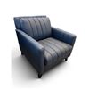 Image 1 : New – Hydeline Ennis Leather Chair in Midnight Gray – Retail Price: $1,999