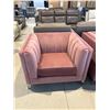 Image 2 : New – Designer Fabric Coral Chair in Plush Pink Velvet – Retail Price: $1,499