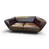 Image 1 : New – Leather Loveseat with Pocket Coils, High Density Foam – Retail Price: $3,299