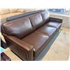 Image 4 : New – Leather Sofa with No-Sag Pocket Coils, High Density Foam – Retail Price: $2,