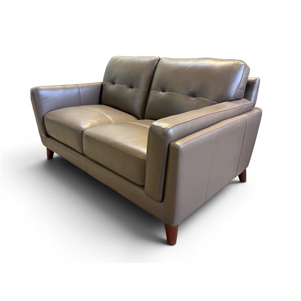 New – Huntington Collection Top Grain Leather Loveseat – Retail Price: $2,299