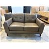 Image 3 : New – Huntington Collection Top Grain Leather Loveseat – Retail Price: $2,299