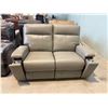 Image 4 : New – Hydeline Vault Collection, Top Grain Leather Power Reclining Loveseat Retail: $3295