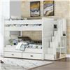 Image 1 : BNIB - Kerry Full Over Full Bunk Bed - Slate Grey - RV: $1999 CAD (Assembly required, comes in 5 box